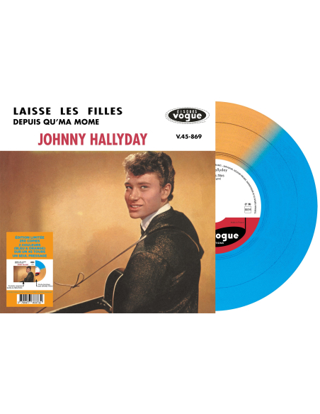 Johnny Hallyday - Laisse Les Filles - Vinyle Orange & Bleu (Vinyle 7'')