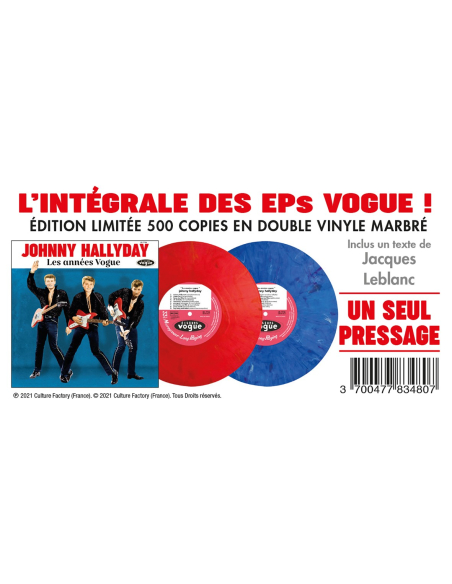 Johnny Hallyday - Les Années Vogue (Vinyle)