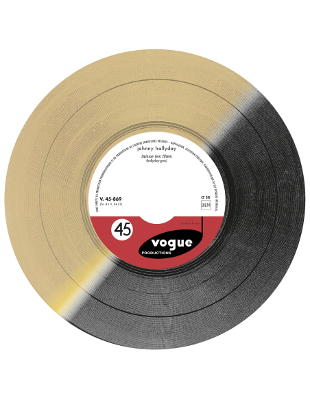 Johnny Hallyday - Laisse Les Filles - Vinyle Doré & Noir (Vinyle 7'')
