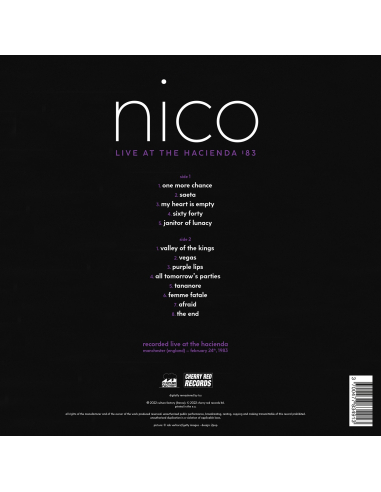 Nico - Live At The Hacienda '83 - RSD 2022 (Vinyle)