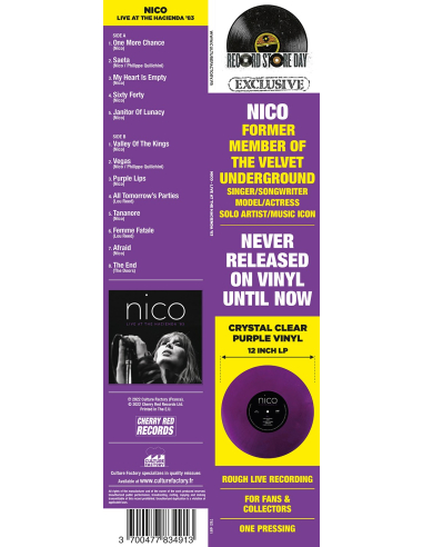 Nico - Live At The Hacienda '83 - RSD 2022 (Vinyle)