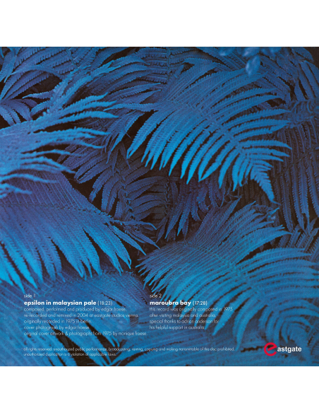 Edgar Froese - Epsilon In Malaysian Pale - RSD 2022 (Vinyle)