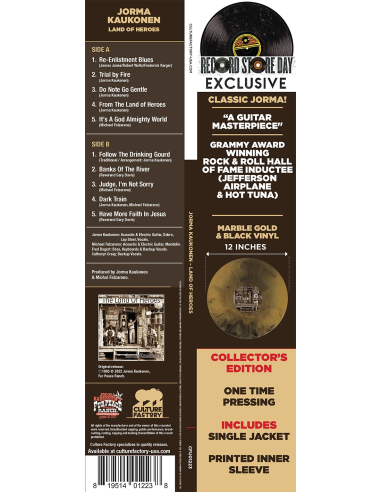 Jorma Kaukonen - The Land of Heroes - RSD 2022 (Vinyle)