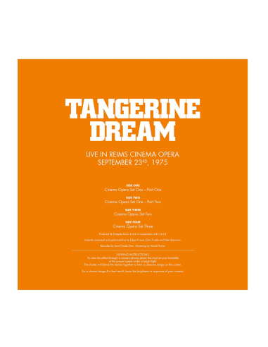 Tangerine Dream - Live in Reims Cinema Opera - RSD 2022 (Vinyle)
