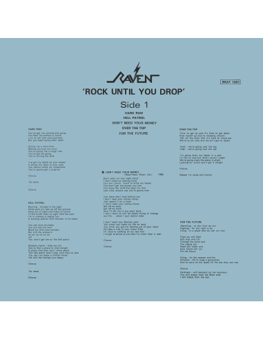 Raven - Rock Until You Drop (Vinyle)