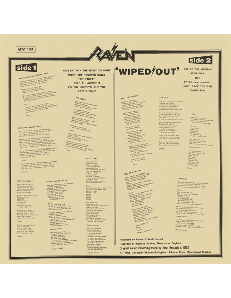 Raven - Wiped Out (Vinyle)