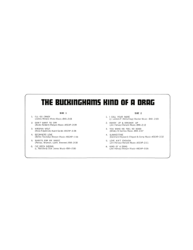 The Buckinghams - Kind of a Drag (Vinyle)