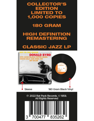 Donald Byrd - Off to The Races (Vinyle)