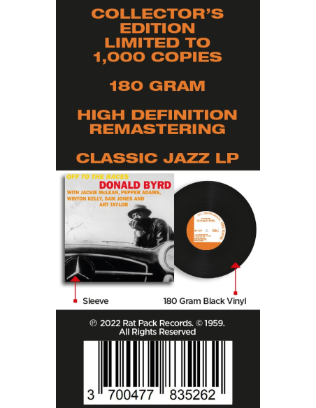 Donald Byrd - Off to The Races (Vinyle)