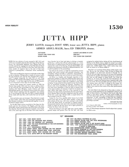 Jutta Hipp - With Zoot Sims (Vinyle)