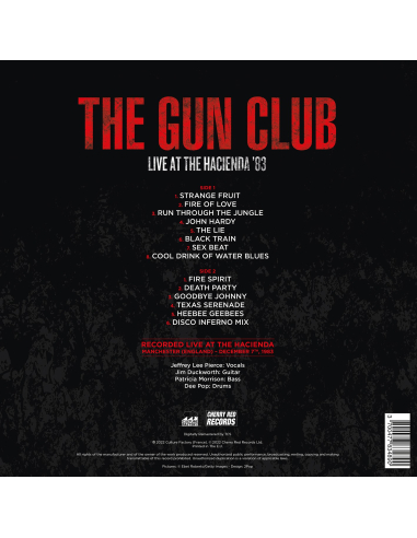 The Gun Club - Live At The Hacienda '83 - RSD 2022 (Vinyle)