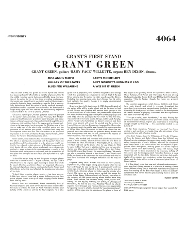 Grant Green - Grant's First Stand (Vinyle)