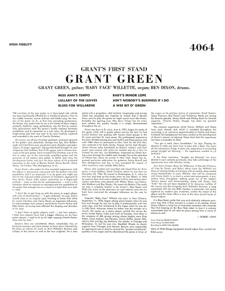 Grant Green - Grant's First Stand (Vinyle)