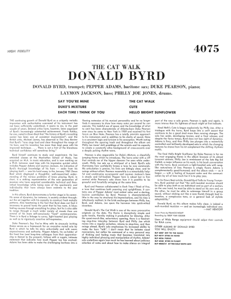 Donald Byrd - The Cat Walk (Vinyle)