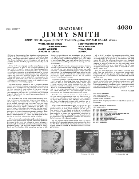 Jimmy Smith - Crazy! Baby (Vinyle)