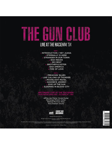 The Gun Club - Live At The Hacienda '84 - BF 2022 (Vinyle)