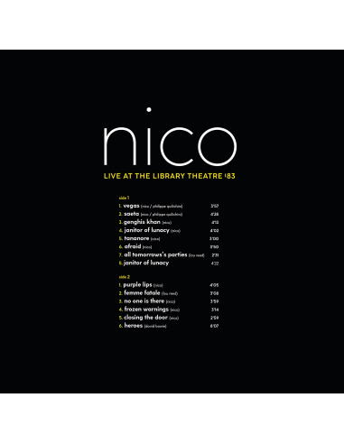 Nico - Live At Library Theatre '83 - BF 2022 (Vinyle)