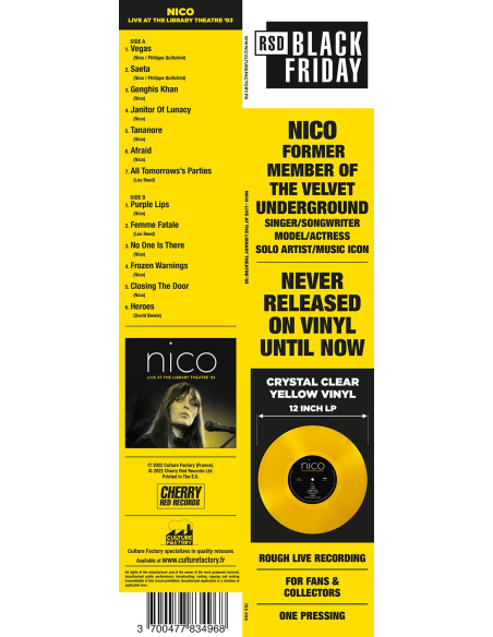 Nico - Live At Library Theatre '83 - BF 2022 (Vinyle)