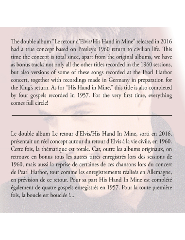Elvis Presley - Le Retour D'Elvis/His Hand In Mine (CD Mini LP)
