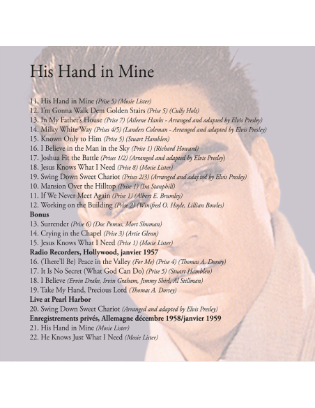 Elvis Presley - Le Retour D'Elvis/His Hand In Mine (CD Mini LP)