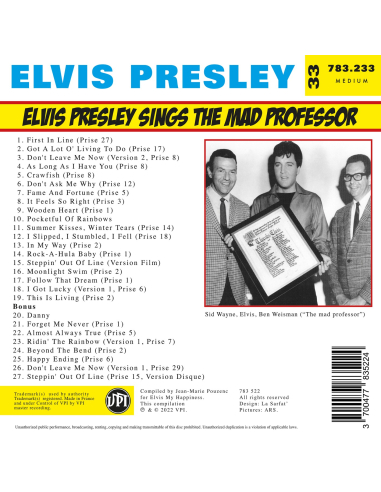 Elvis Presley - Sings The Mad Professor (CD Mini LP)