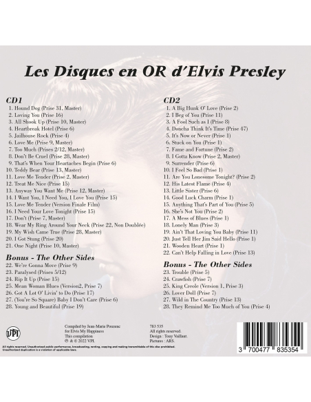 Elvis Presley - Les Disques En Or D'Elvis (CD Mini LP)