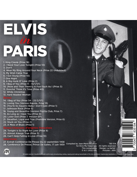 Elvis Presley - Elvis In Paris (CD Mini LP)