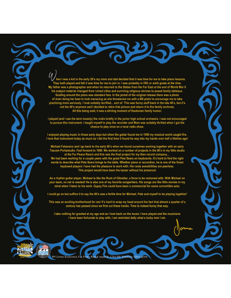 Jorma Kaukonen - Too Many Years - BF 2022 (CD)