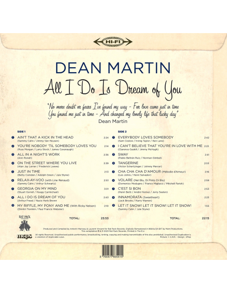 Dean Martin - All I Do Is Dream of You - RSD 2023 (Vinyle + CD)