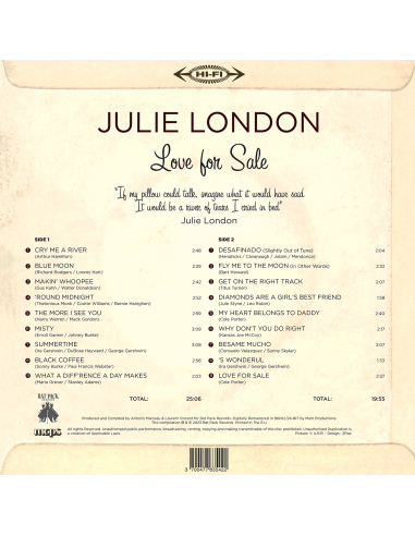 Julie London - Love For Sale - RSD 2023 (Vinyle + CD)