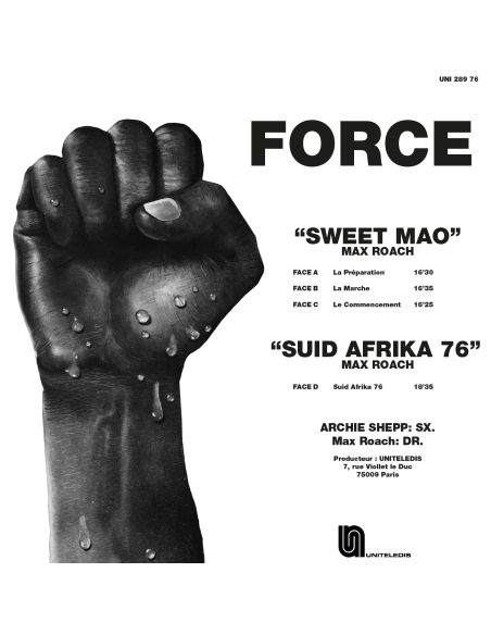 Max Roach & Archie Shepp - Force - Sweet Mao - Suid Afrika 76 - RSD 2023 (Vinyle)