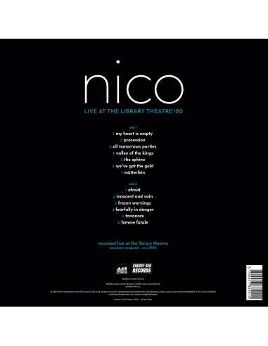 Nico - Live At Library Theatre '80 - RSD 2023 (Vinyle)