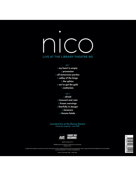 Nico - Live At Library Theatre '80 - RSD 2023 (Vinyle)