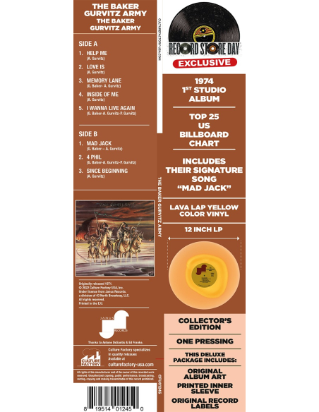 The Baker Gurvitz Army - The Baker Gurvitz Army - RSD 2023 (Vinyle)