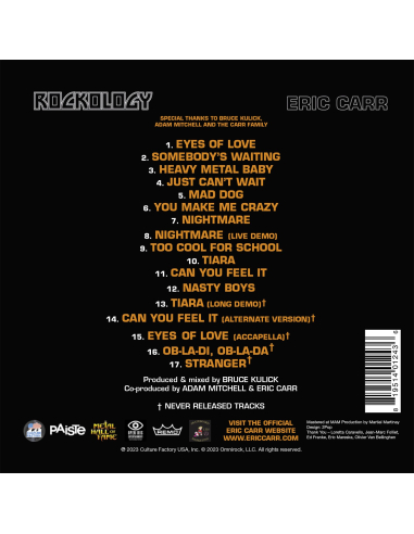 Eric Carr - Rockology - RSD 2023 (CD)