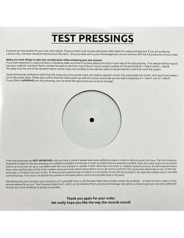 TEST PRESSING The Gun Club - Live At The Hacienda '83 (Vinyle)