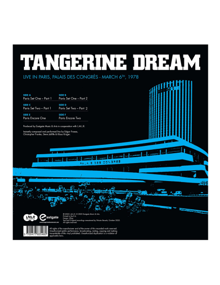 Tangerine Dream - Live Au Palais Des Congrès 1978 - RSD 2023 (Vinyle)