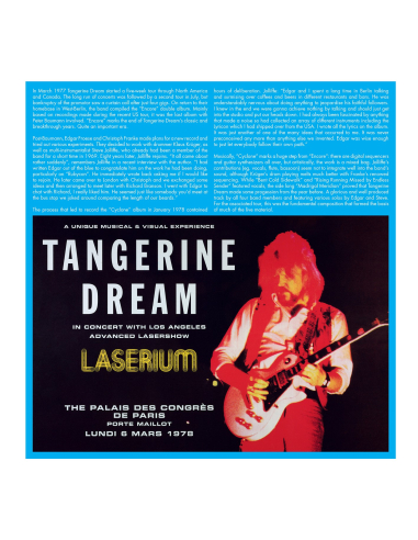 Tangerine Dream - Live Au Palais Des Congrès 1978 - RSD 2023 (Vinyle)