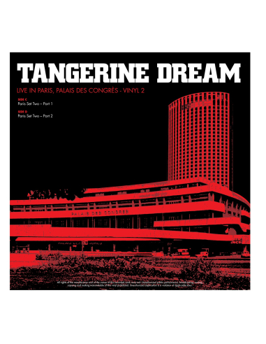 Tangerine Dream - Live Au Palais Des Congrès 1978 - RSD 2023 (Vinyle)