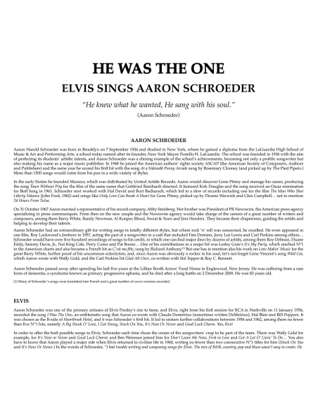 Elvis Presley - He Was The One - RSD 2023 (Vinyle)