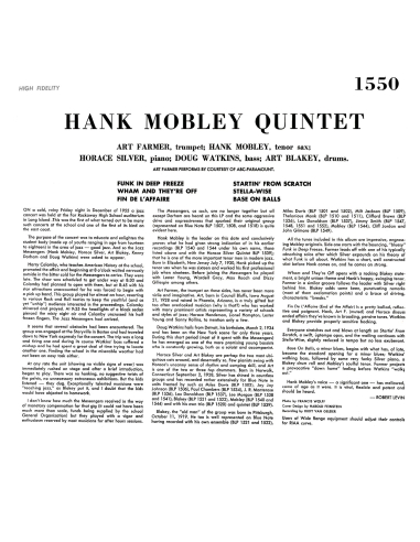 Hank Mobley - Hank Mobley Quintet (Vinyle)