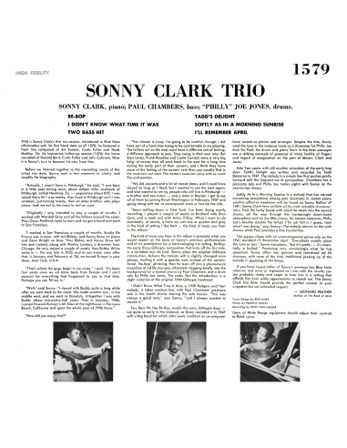 Sonny Clark - Sonny Clark Trio (Vinyle)