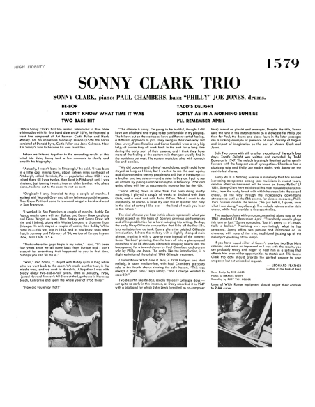 Sonny Clark - Sonny Clark Trio (Vinyle)