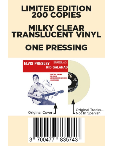 Elvis Presley - Kid Galahad - Vinyle Blanc Cassé (Pérou) (Vinyle 7'')