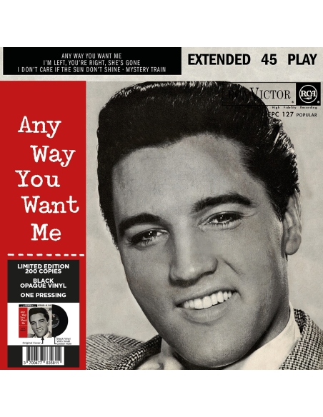 Elvis Presley - Any Way You Want Me - Vinyle Noir (Afrique du Sud) (Vinyle 7'')