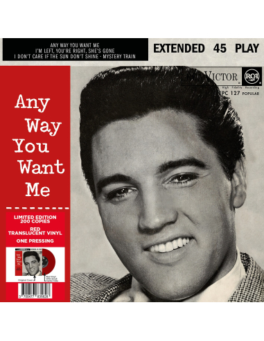 Elvis Presley - Any Way You Want Me - Vinyle Rouge (Afrique du Sud) (Vinyle 7'')