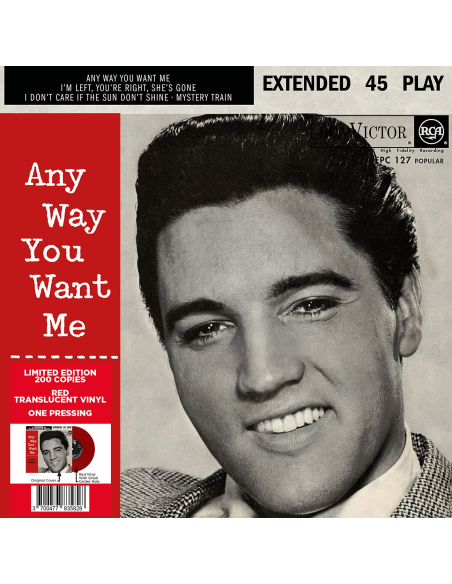 Elvis Presley - Any Way You Want Me - Vinyle Rouge (Afrique du Sud) (Vinyle 7'')