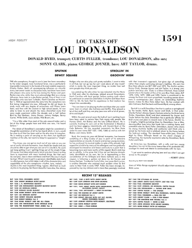 Lou Donaldson - Lou Takes Off (Vinyle)
