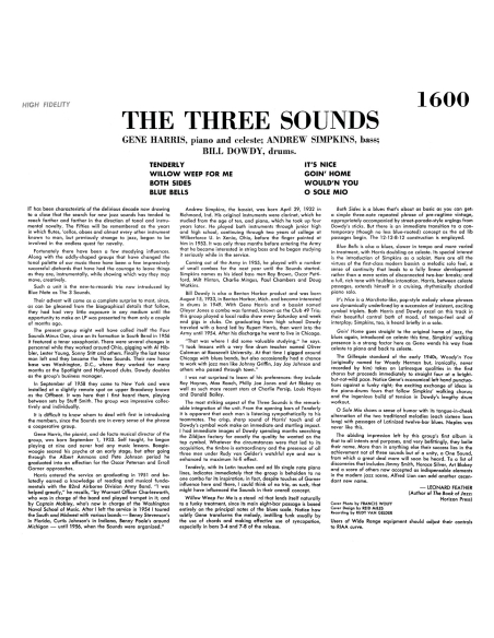 The Three Sounds - Introducing The Three Sounds (Vinyle)