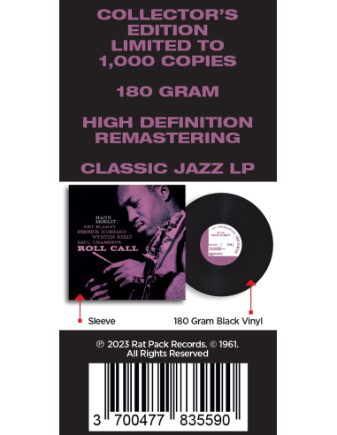 Hank Mobley - Roll Call (Vinyle)
